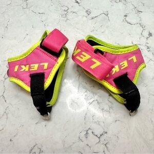 LEKI Shark Frame Trigger Strap Pink Yellow One Size Small Med Large